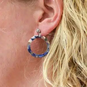Boucles d'oreilles pendante légère multicolore