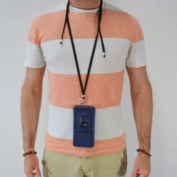 Bandouliere de téléphone, cordon de Téléphone lanière tressé noir