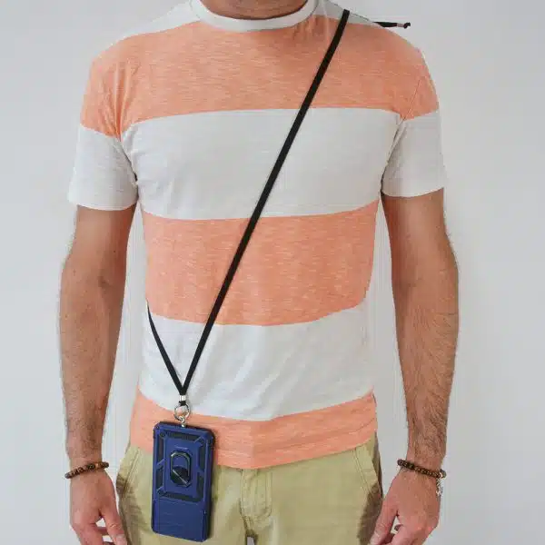 Bandouliere de téléphone, cordon de Téléphone lanière tressé noir