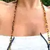 Chaine de lunettes acétate petits maillons écaille