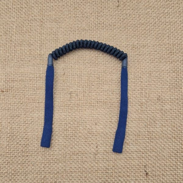 Cordon de lunettes Adulte Sport auto ajustable. Cordon de lunettes fixation chaussette sur la branche, tortillon flexible auto ajustable à l'arrière de la tête Marine