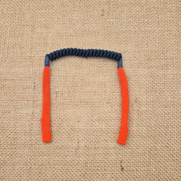 Cordon de lunettes Adulte Sport auto ajustable. Cordon de lunettes fixation chaussette sur la branche, tortillon flexible auto ajustable à l'arrière de la tête Orange