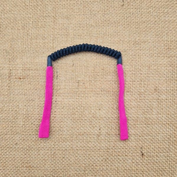 Cordon de lunettes Adulte Sport auto ajustable. Cordon de lunettes fixation chaussette sur la branche, tortillon flexible auto ajustable à l'arrière de la tête rose INTENSE