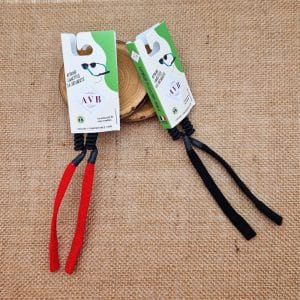 Cordon de lunettes Adulte Sport auto ajustable. Cordon de lunettes fixation chaussette sur la branche, tortillon flexible auto ajustable à l'arrière de la tête