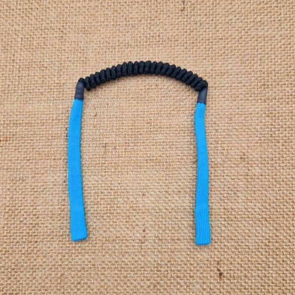 Cordon de lunettes Adulte Sport auto ajustable. Cordon de lunettes fixation chaussette sur la branche, tortillon flexible auto ajustable à l'arrière de la tête TURQUOISE