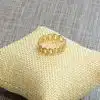 Bague et Bracelet Jonc - Parure acier inoxydable doré