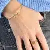 Bague et Bracelet Jonc - Parure acier inoxydable doré