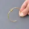 Bague et Bracelet Jonc - Parure acier inoxydable doré