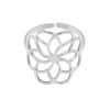Bague Fleur acier inoxydable