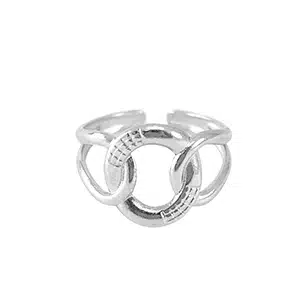Bague acier inoxydable ovale