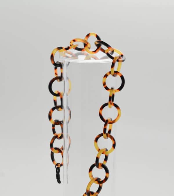 Chaine de lunettes acétate maillons ronds