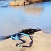 Cordon flottant lunettes chaussette noir, curseur multicolores pour une bonne visibilité dans l'eau