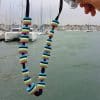 Cordon de lunettes FLOTTANT, chaussette noir, curseur multicolores pour une bonne visibilité dans l'eau