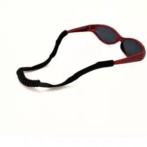 cordon de lunettes enfant auto-ajustable, fixation chaussette . Référence MOUFLET. Coloris Noir.