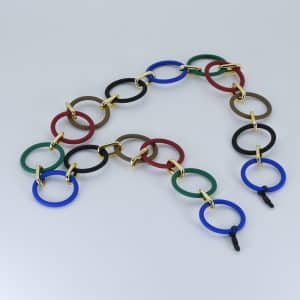 Chaîne de lunettes grosse maille ronde acrylique multicolore