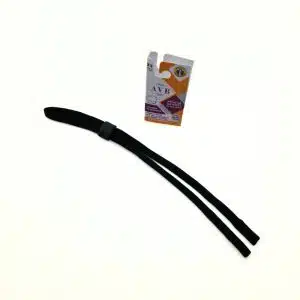 cordon de lunettes sport réglable fixation chaussette . Référence CHRE-C. Coloris noir