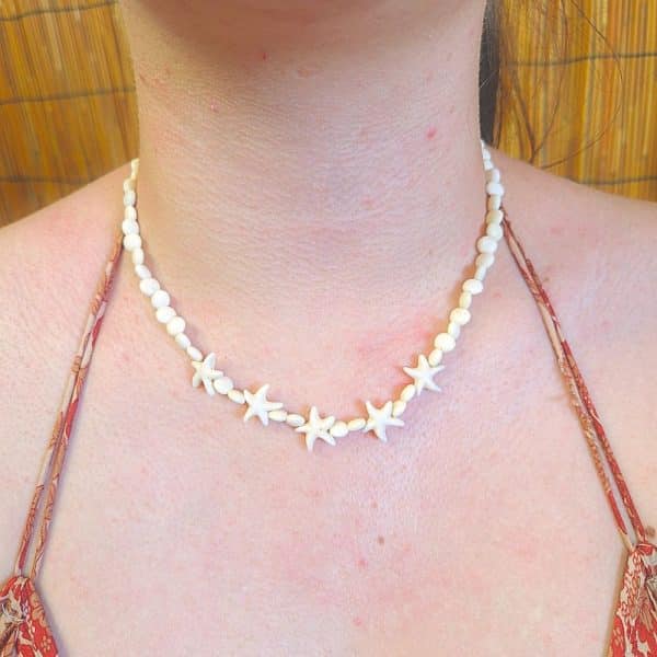 Collier étoile de mer coloris coquillage
