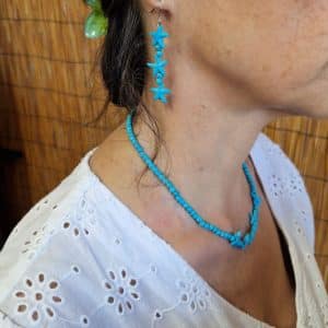 Collier étoile de mer Turquoise