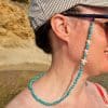 Cordon de lunettes Étoiles de mer turquoise – Esprit bord de mer